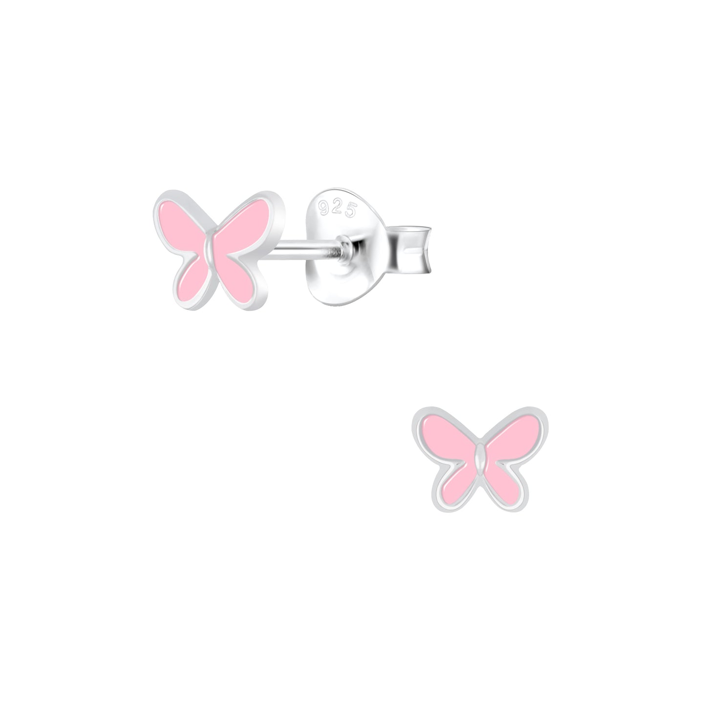 Children's Sterling Silver Butterfly Stud Earrings