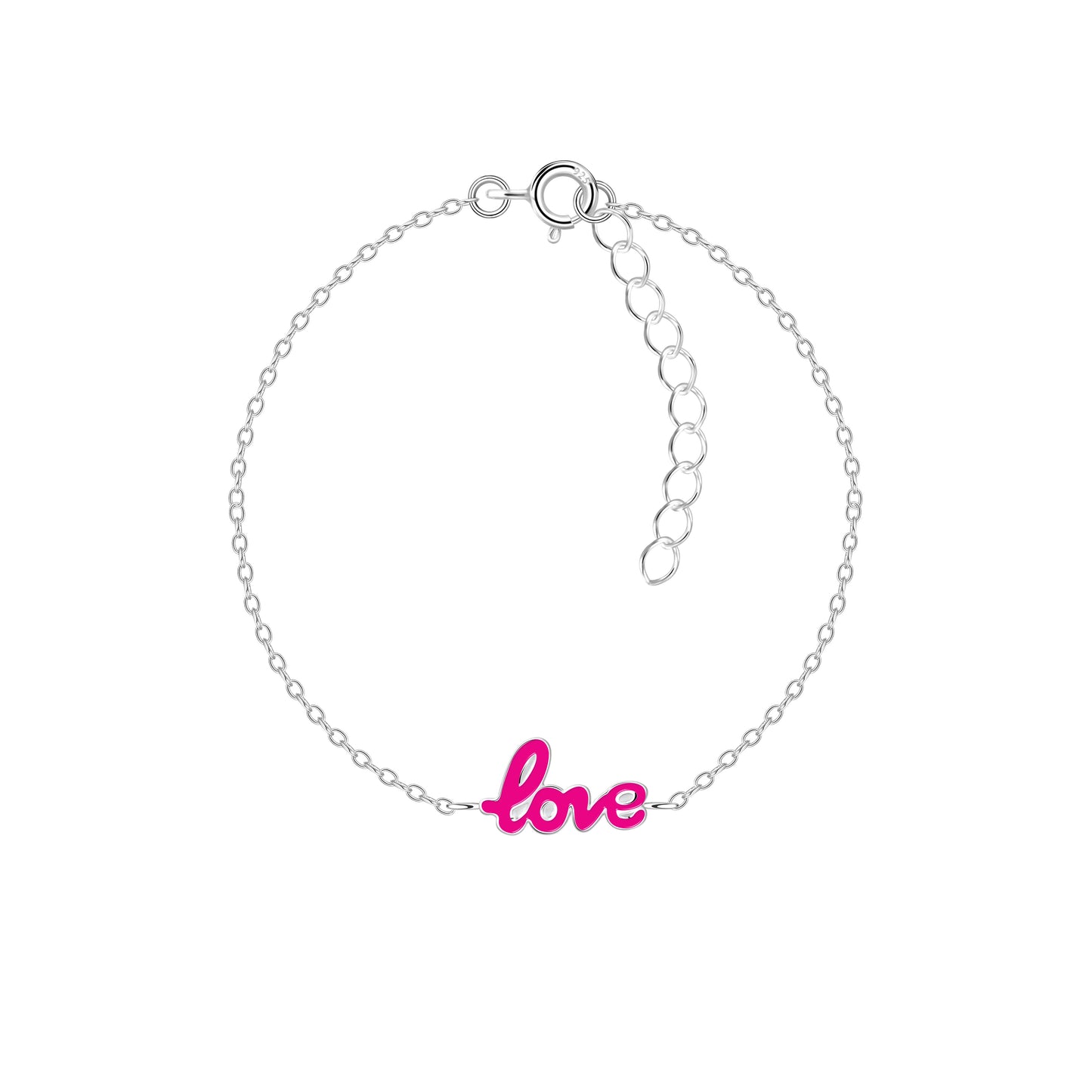 Girls' Sterling Silver Love Bracelet